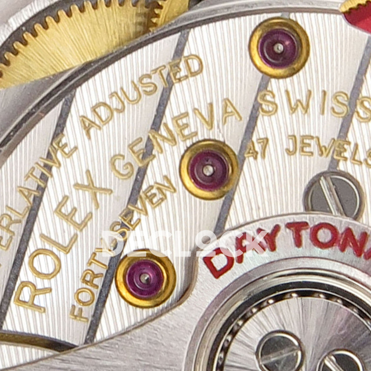 Rolex Daytona 126515 WF JH4131 rose-gold dial black subdial replica - JH4131 movement plate and decorative engravings close-up