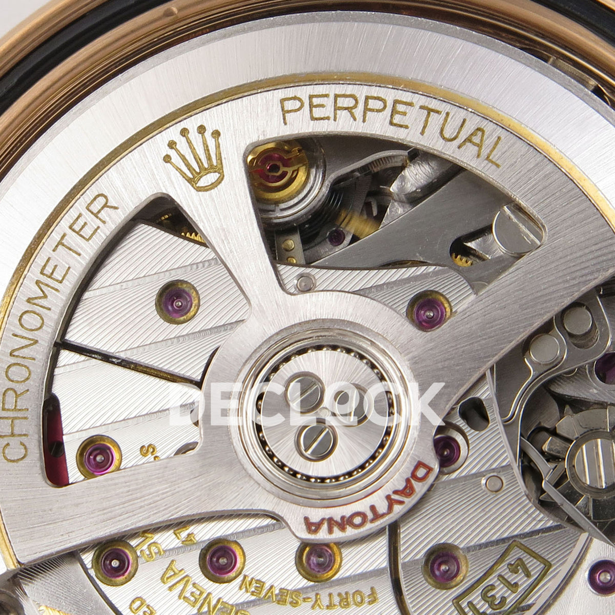 Rolex Daytona 126515 ZF replica - automatic rotor and movement engraving close-up