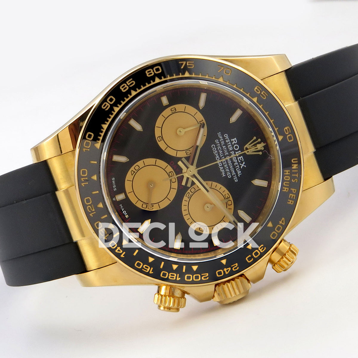 Rolex Daytona 126518 ERF replica - horizontal front view of the dial and case