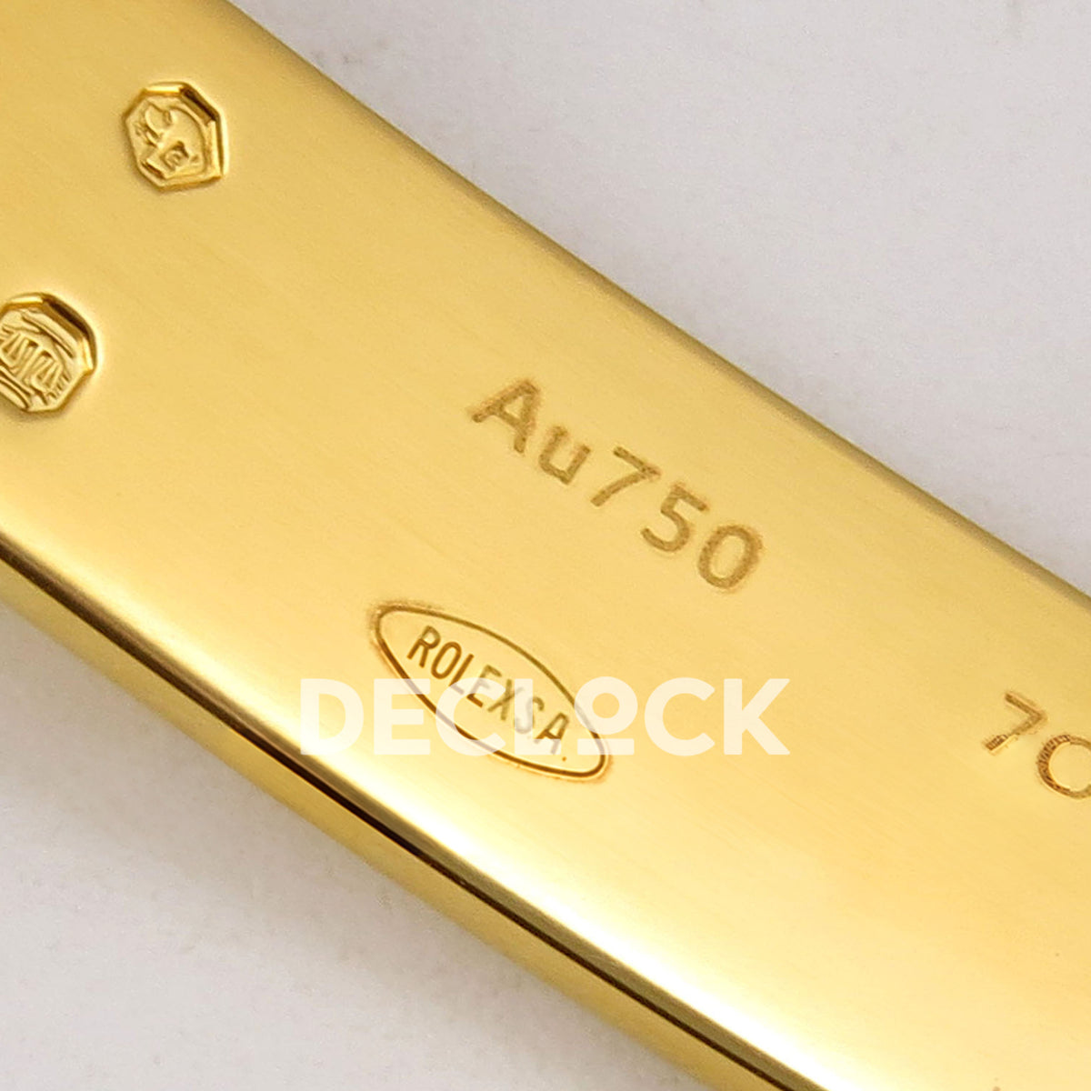 Rolex Daytona 126518 ERF replica - clasp hallmarks and engraved markings close-up