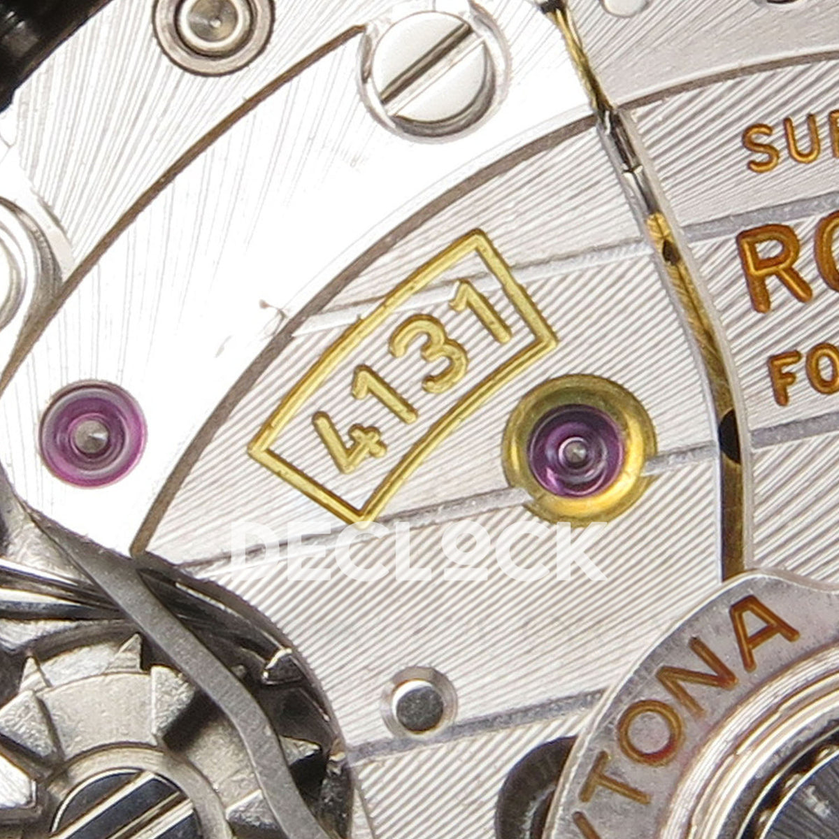 Rolex Daytona 126518 ERF replica - 4131 calibre marking close-up