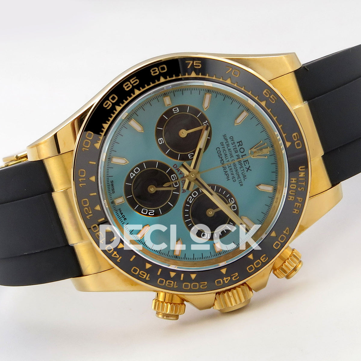 Rolex Daytona 126518 ERF replica - horizontal front view of the dial and case