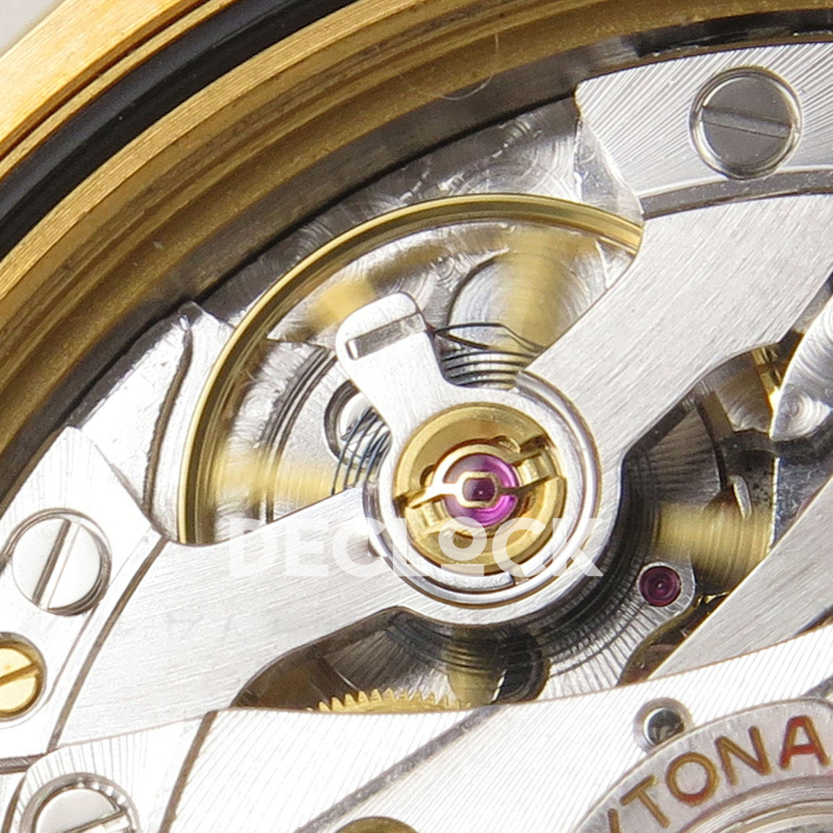 Rolex Daytona 126518 ERF replica - balance wheel and movement components close-up