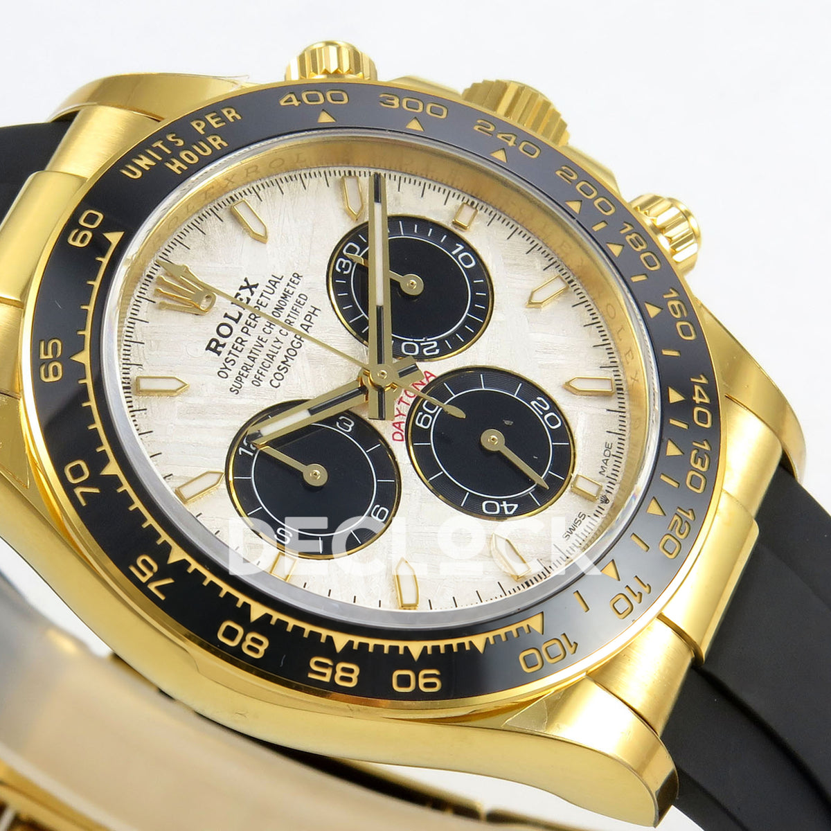 Rolex Daytona 126518 Clean Plus replica - opposite angled meteorite-style dial view