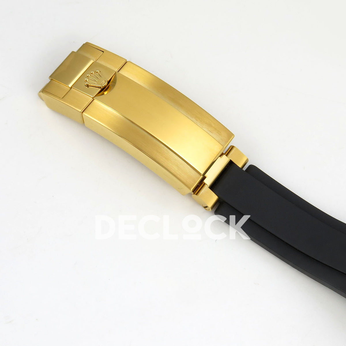 Rolex Daytona 126518 Clean Plus replica - closed yellow-gold-finish clasp and Oysterflex strap