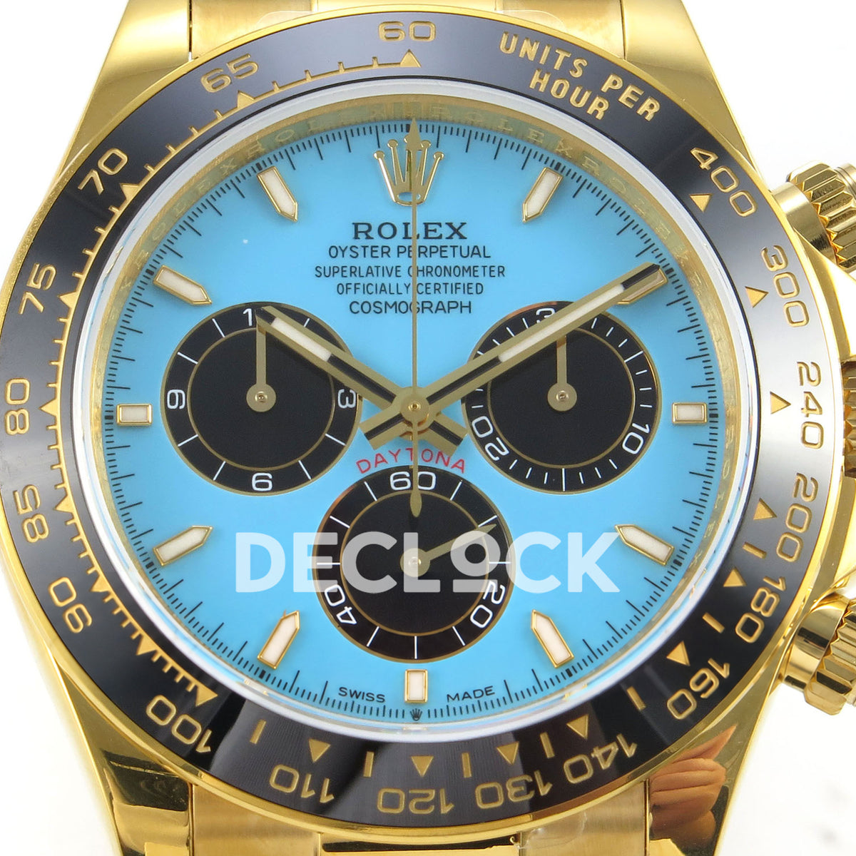 Rolex Daytona 126518 QF V10 Tiffany Blue replica - dial detail view