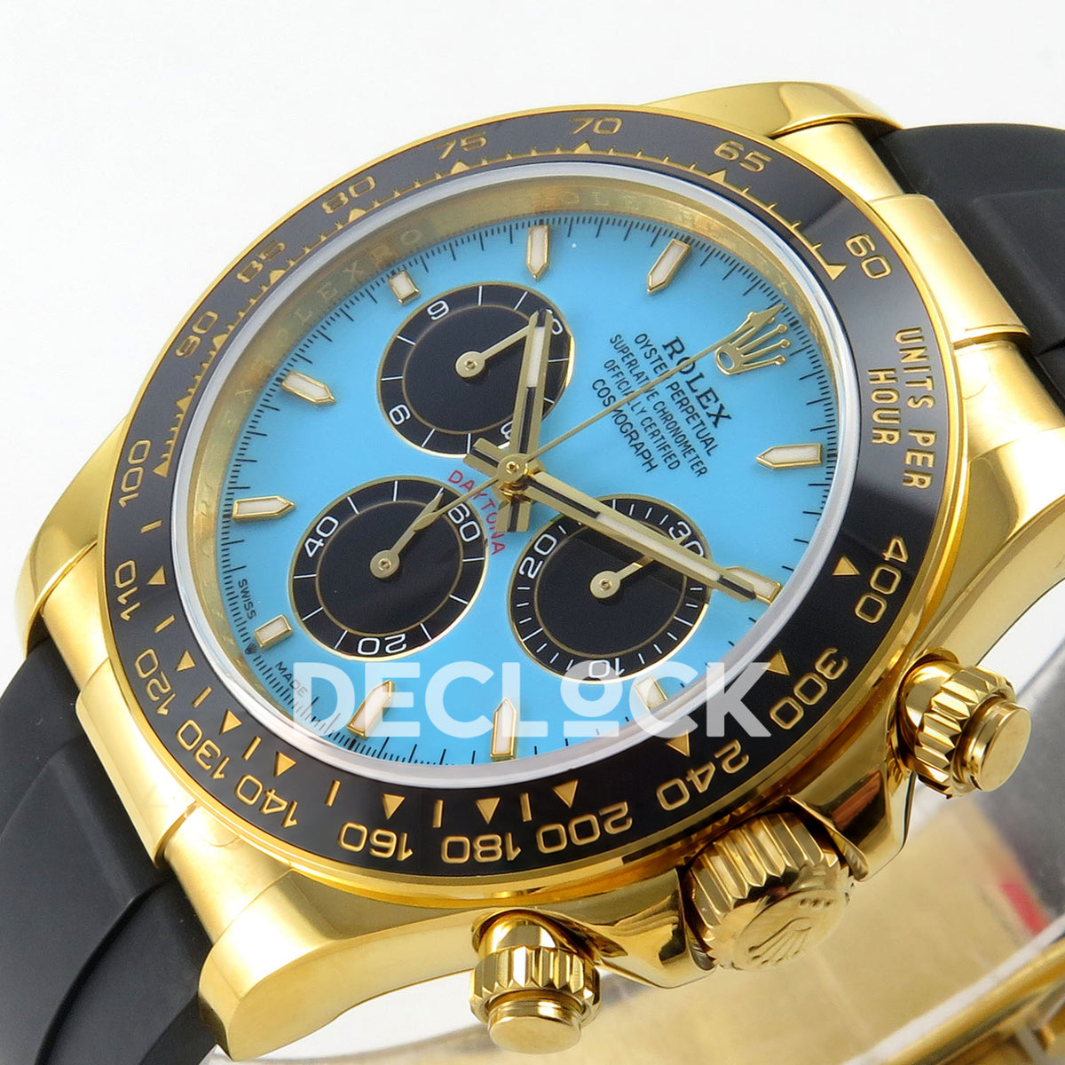 Rolex Daytona 126518 QF V10 Tiffany Blue replica - dial bezel view