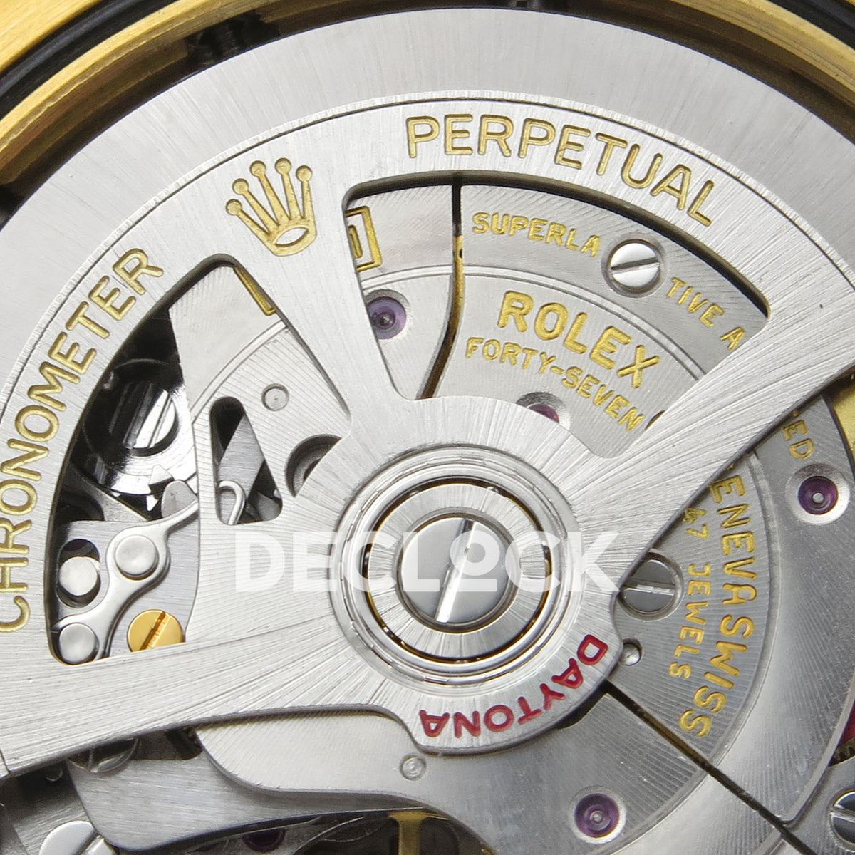 Rolex Daytona 126518 QF V10 Tiffany Blue replica - rotor macro view