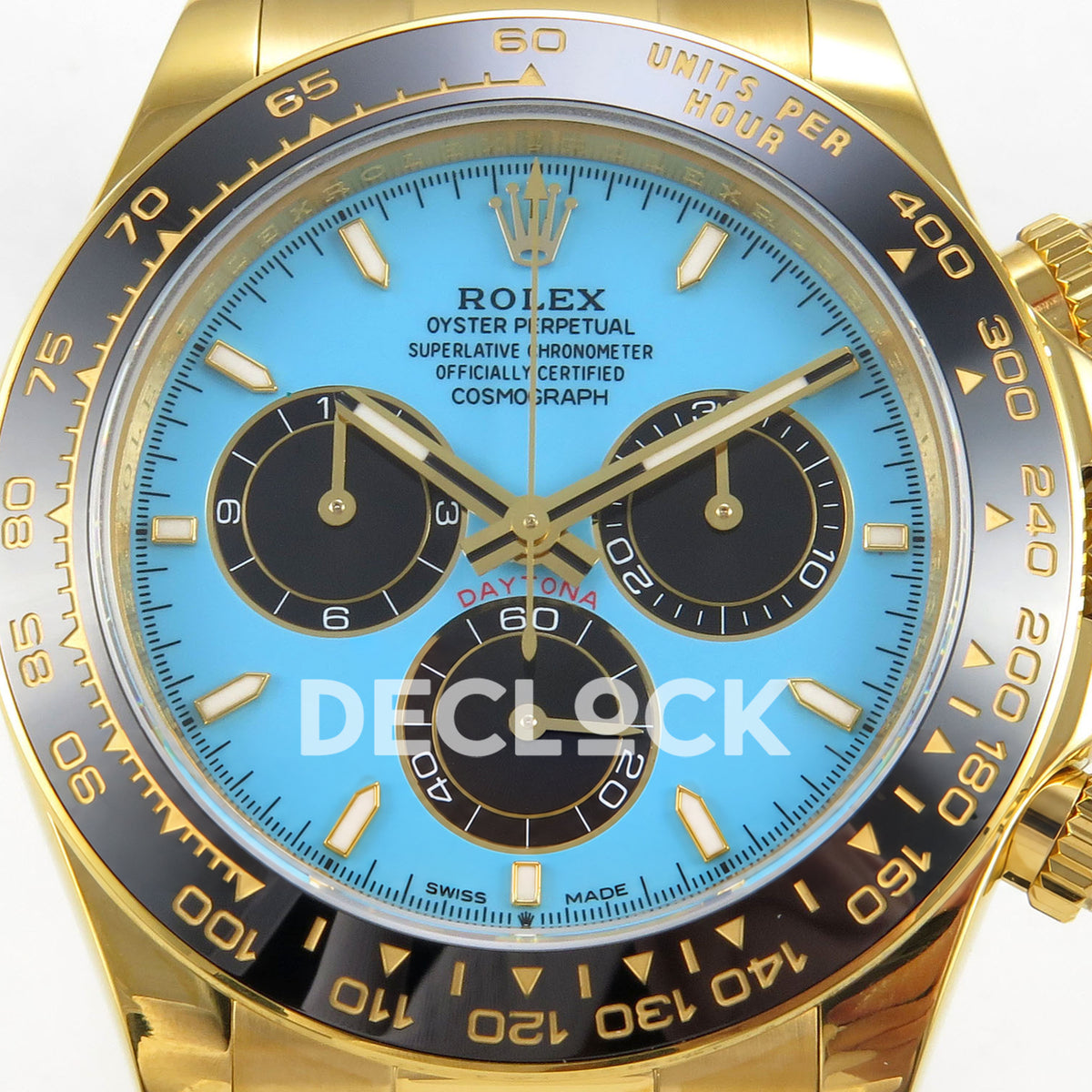 Rolex Daytona 126518 UFO Tiffany Blue replica - dial detail view