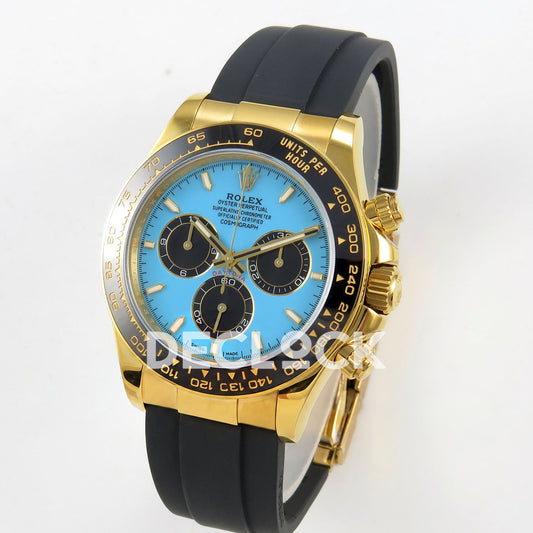 Rolex Daytona 126518 UFO Tiffany Blue replica - angled front view