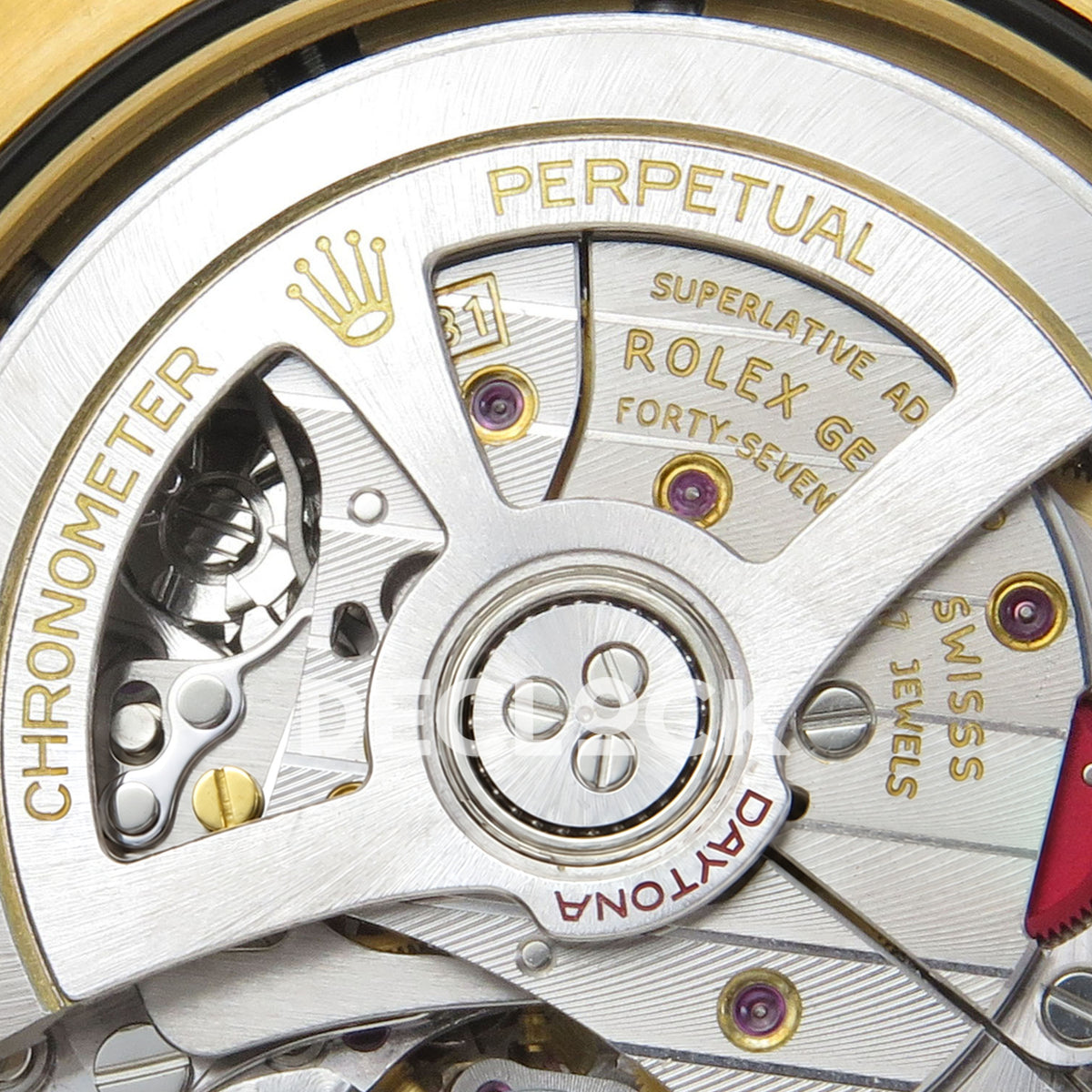 Rolex Daytona 126518 UFO Tiffany Blue replica - rotor macro view