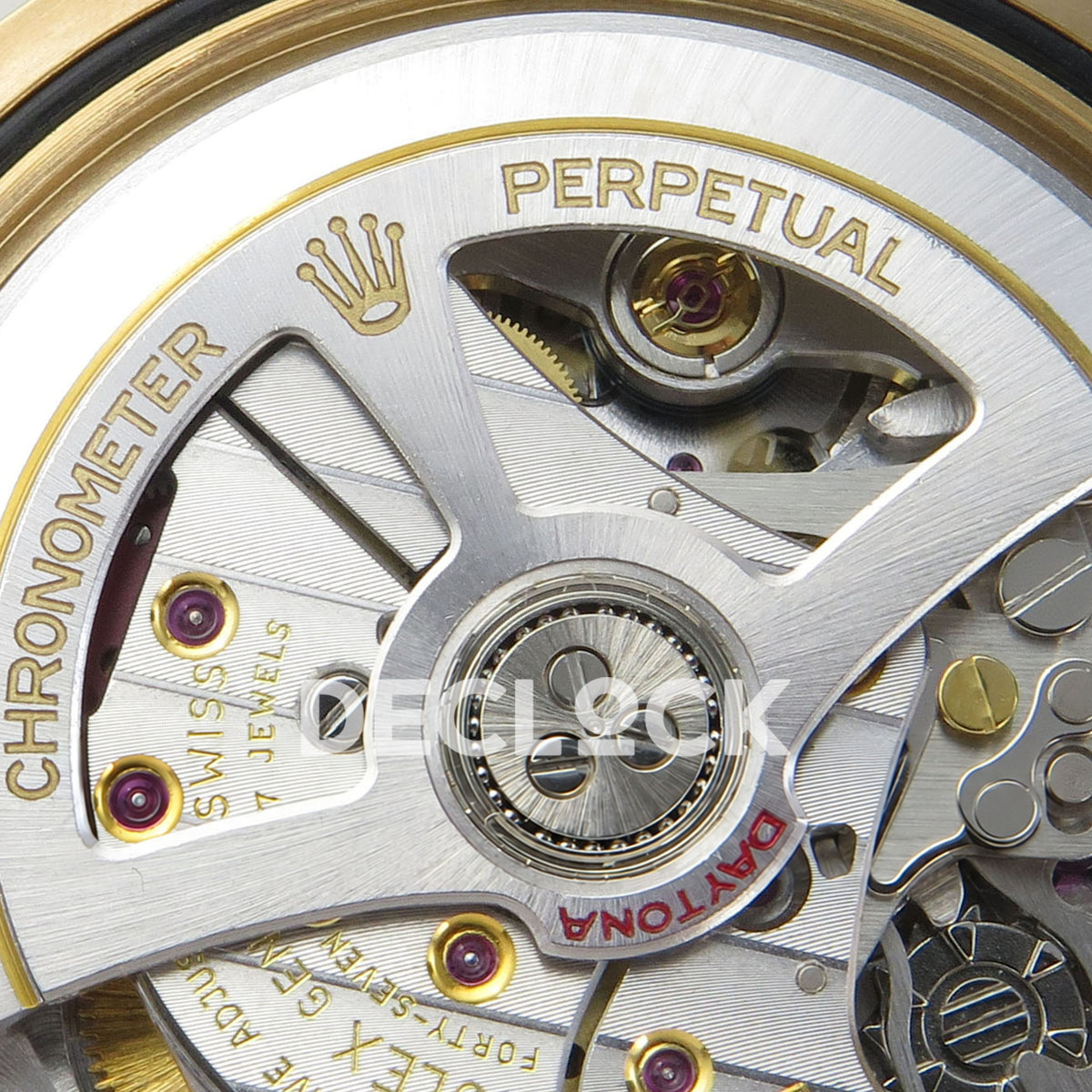 Rolex Daytona 126518 VSF replica - original automatic rotor engraving and movement close-up