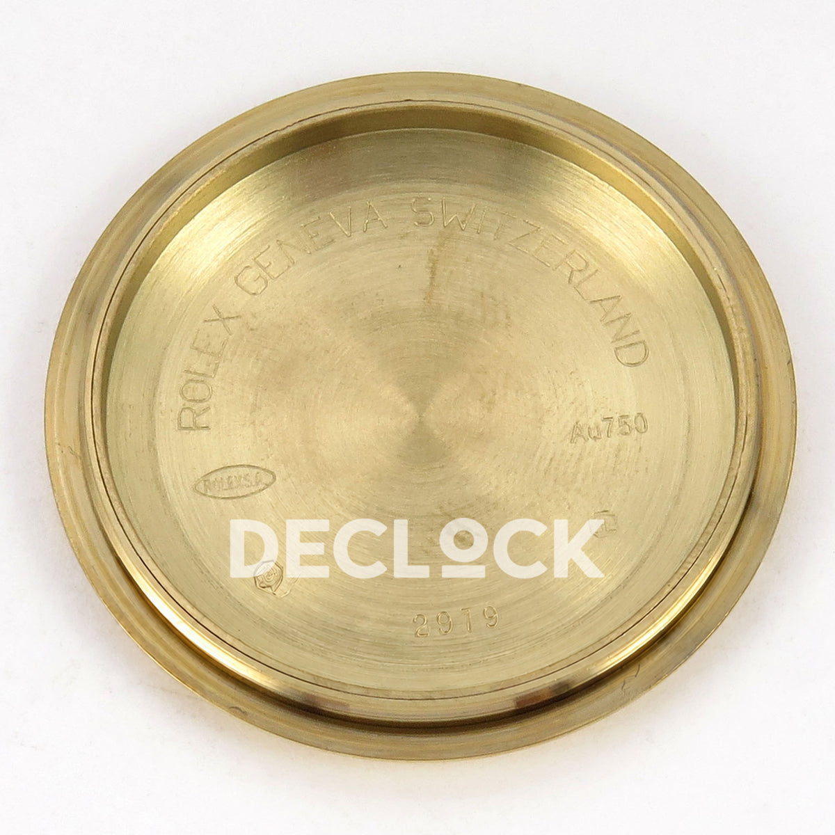 Rolex Daytona 126518 WF JH4131 black dial yellow-gold replica - detached solid caseback interior and decorative markings