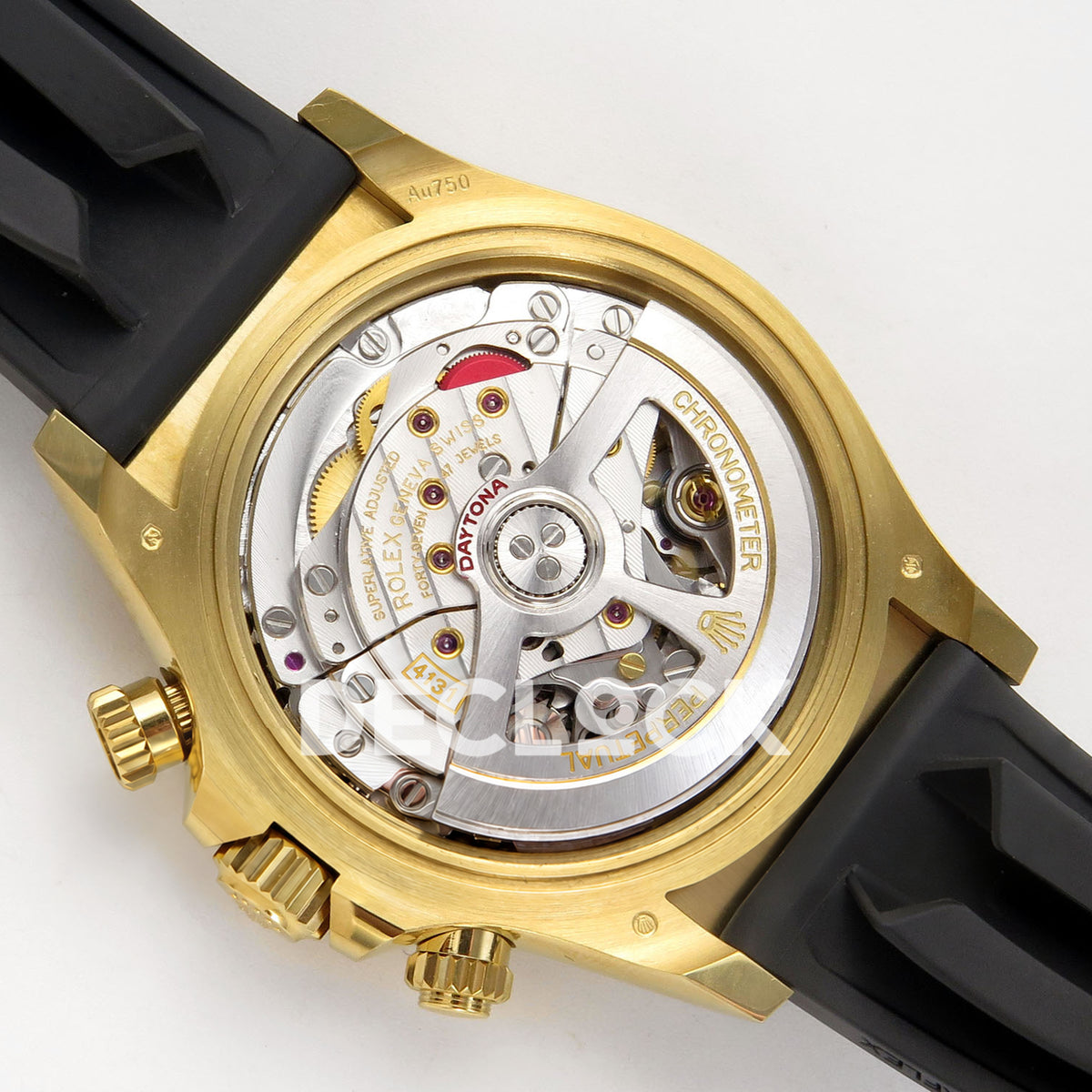 Rolex Daytona 126518 WF JH4131 gold dial yellow-gold replica - JH4131 movement overview with the solid caseback removed