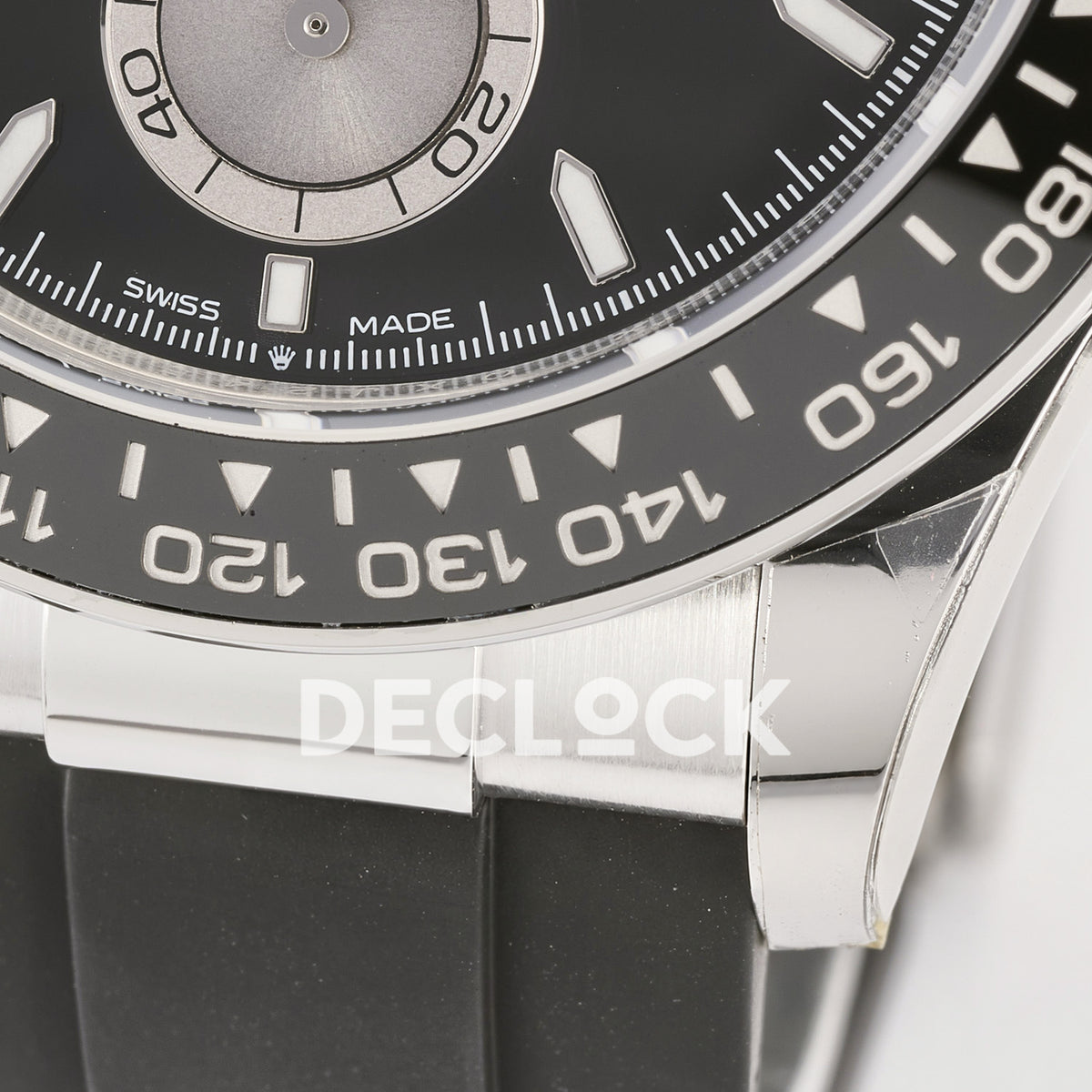 Rolex Daytona 126519 ARF replica - original Swiss Made dial text and lower bezel detail