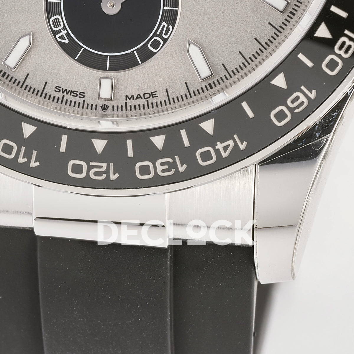 Rolex Daytona 126519 ARF replica - original Swiss Made dial text and lower bezel detail