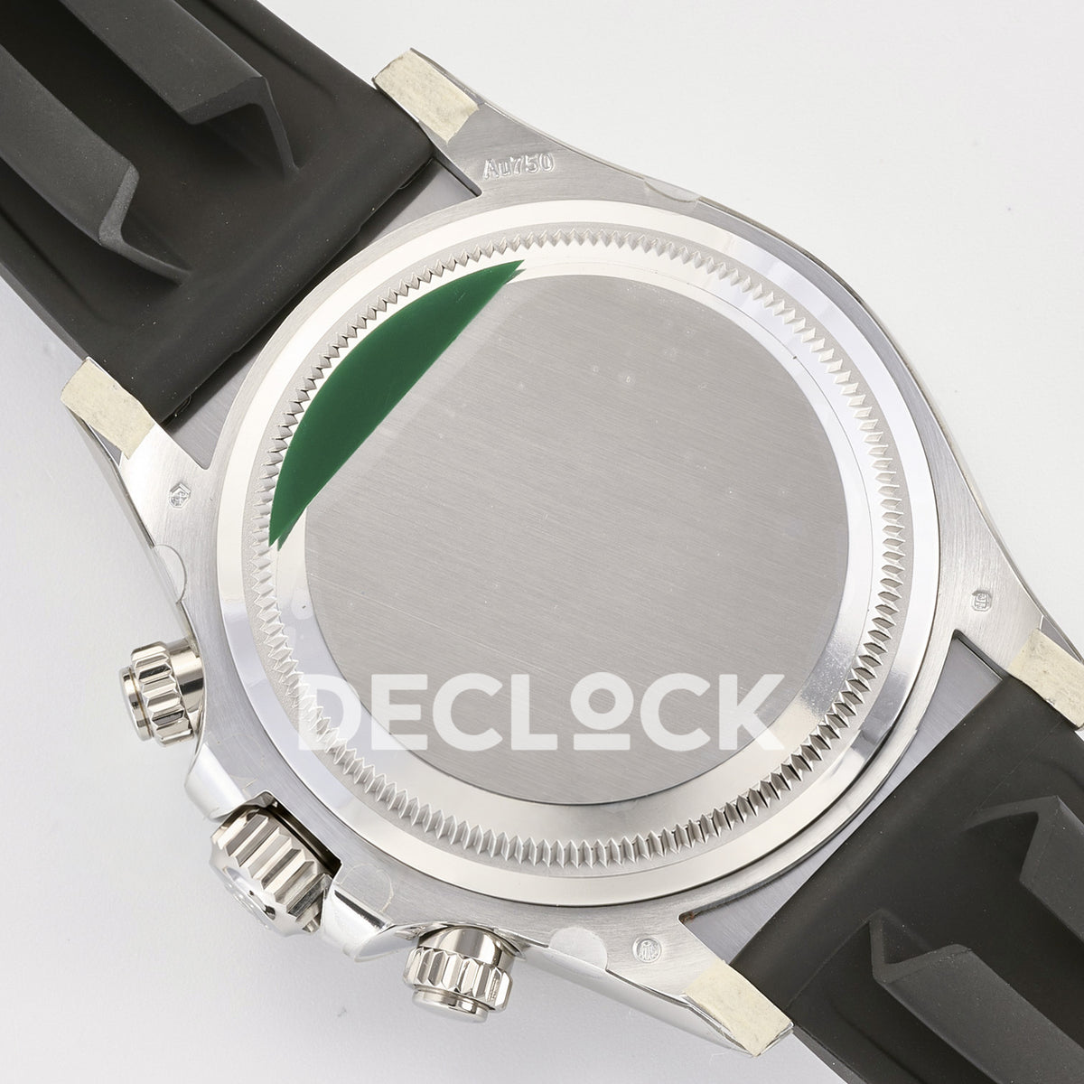 Rolex Daytona 126519 ARF replica - closed steel caseback with original green protective sticker