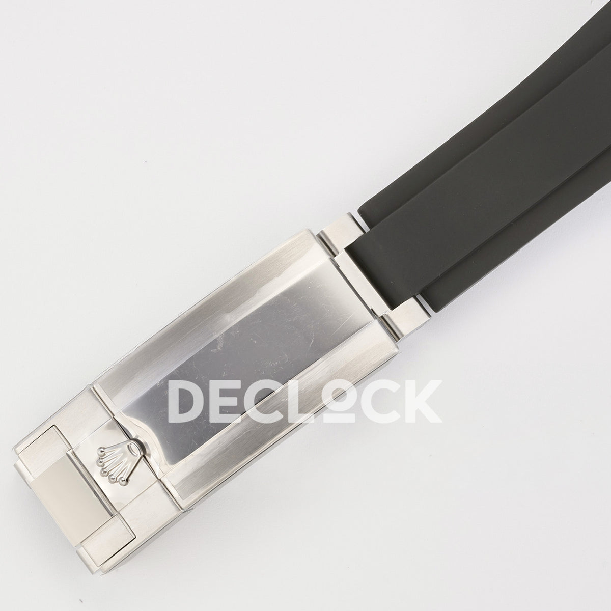 Rolex Daytona 126519 ARF replica - closed folding clasp and black rubber strap