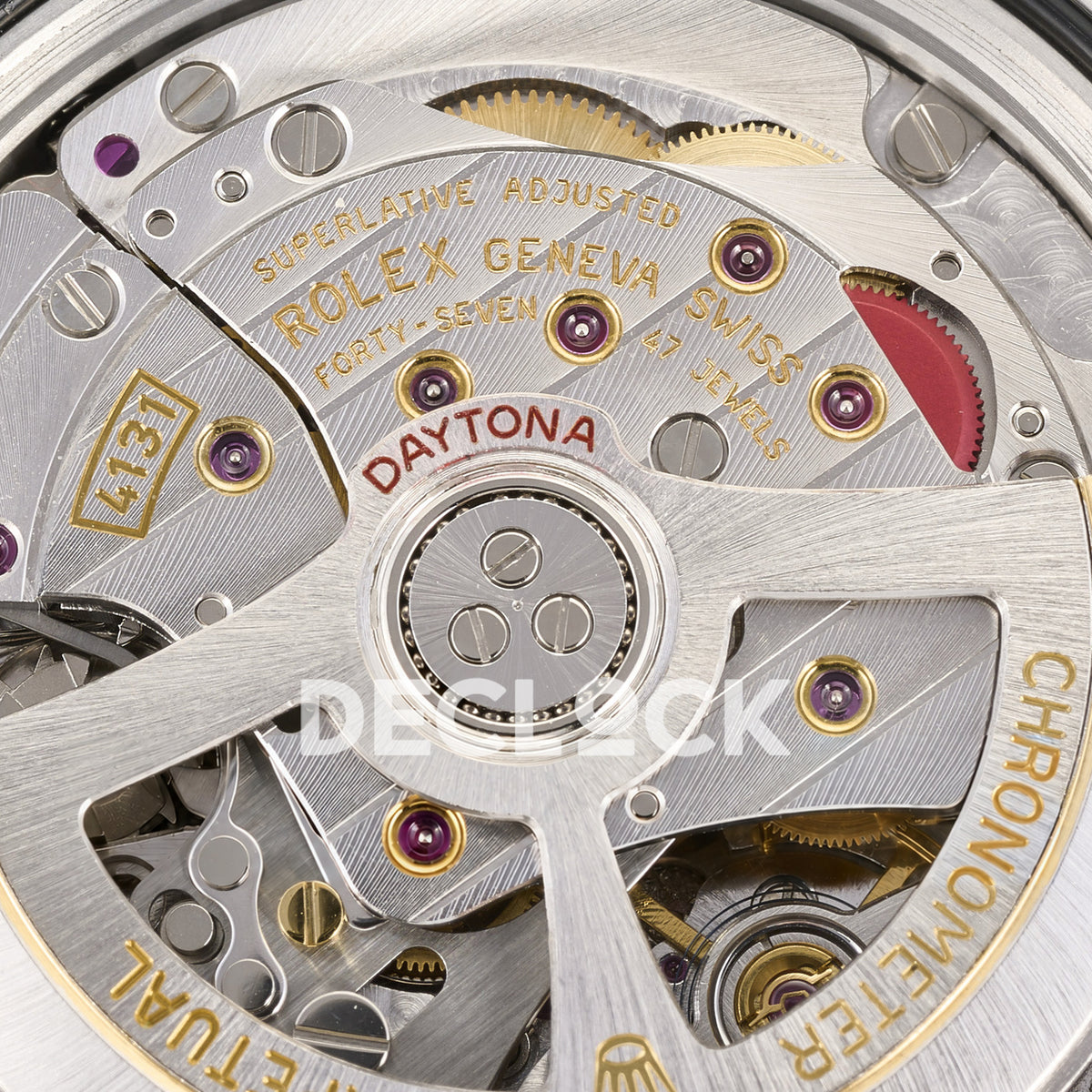 Rolex Daytona 126519 ARF replica - original gold movement engravings and purple jewels