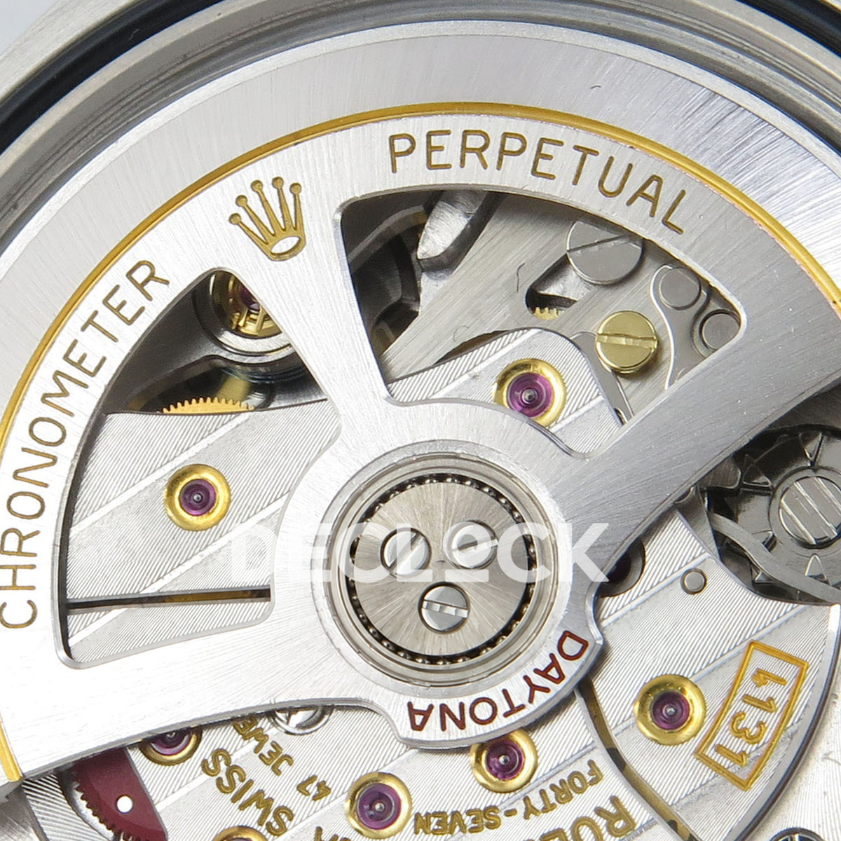 Rolex Daytona 126519 Clean Plus replica - DD4131 rotor and chronometer engravings close-up