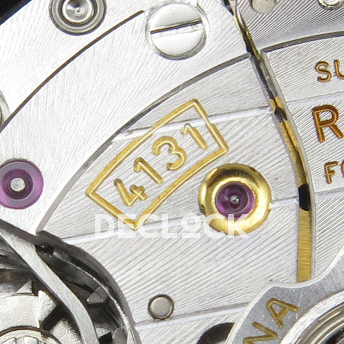 Rolex Daytona 126519 VF replica - original gold 4131 calibre marking and movement bridge