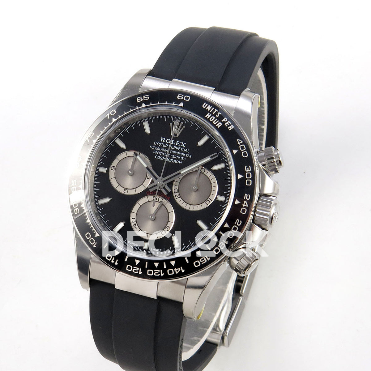 Rolex Daytona 126519 VSF replica - angled front view with stainless-steel case