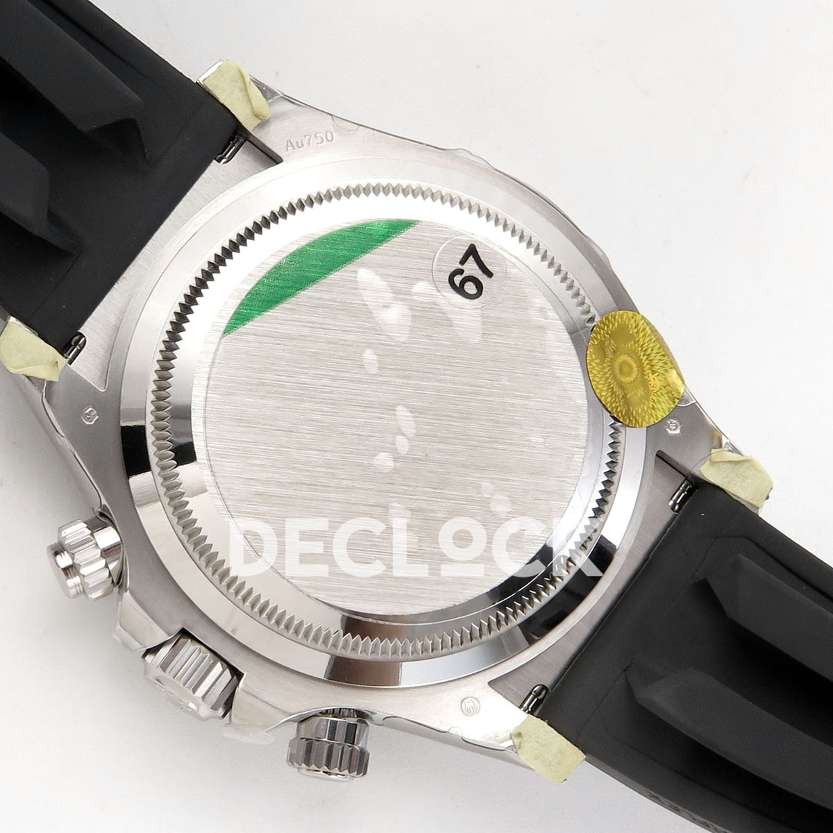 Rolex Daytona 126519 VSF replica - closed caseback and inner rubber strap