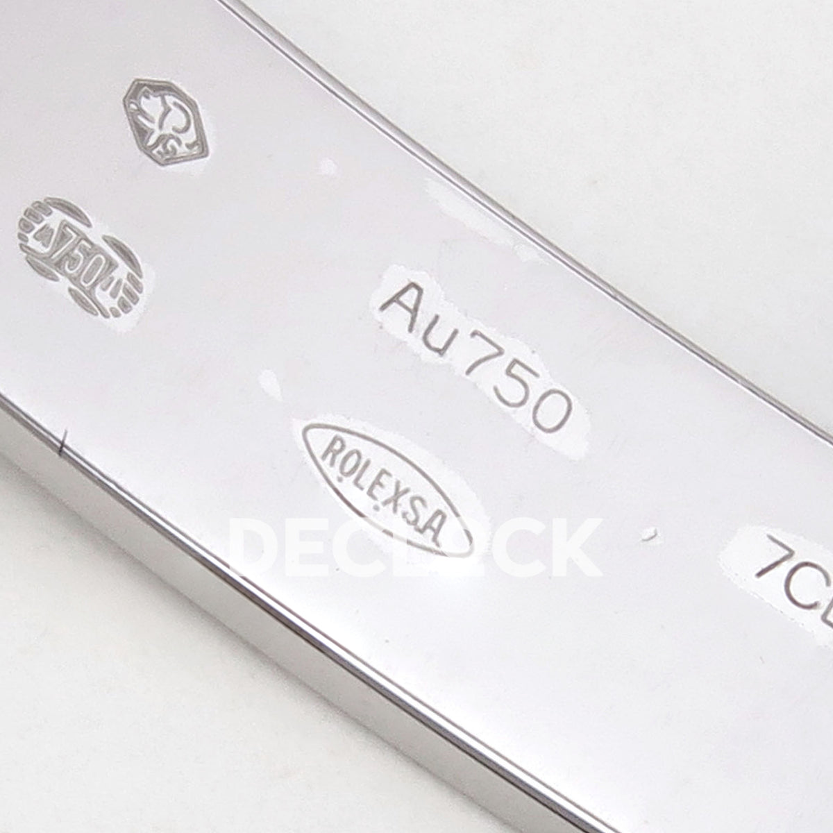 Rolex Daytona 126519 VSF replica - clasp hallmarks and engraved markings close-up