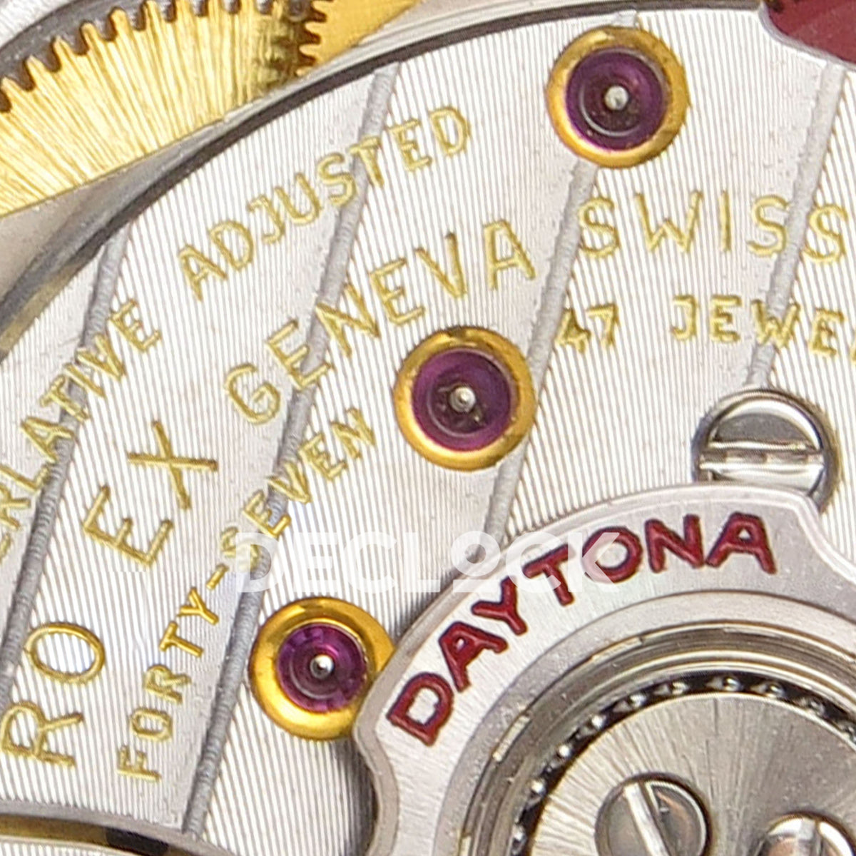 Rolex Daytona 126519 VSF replica - movement engraving and jewels close-up