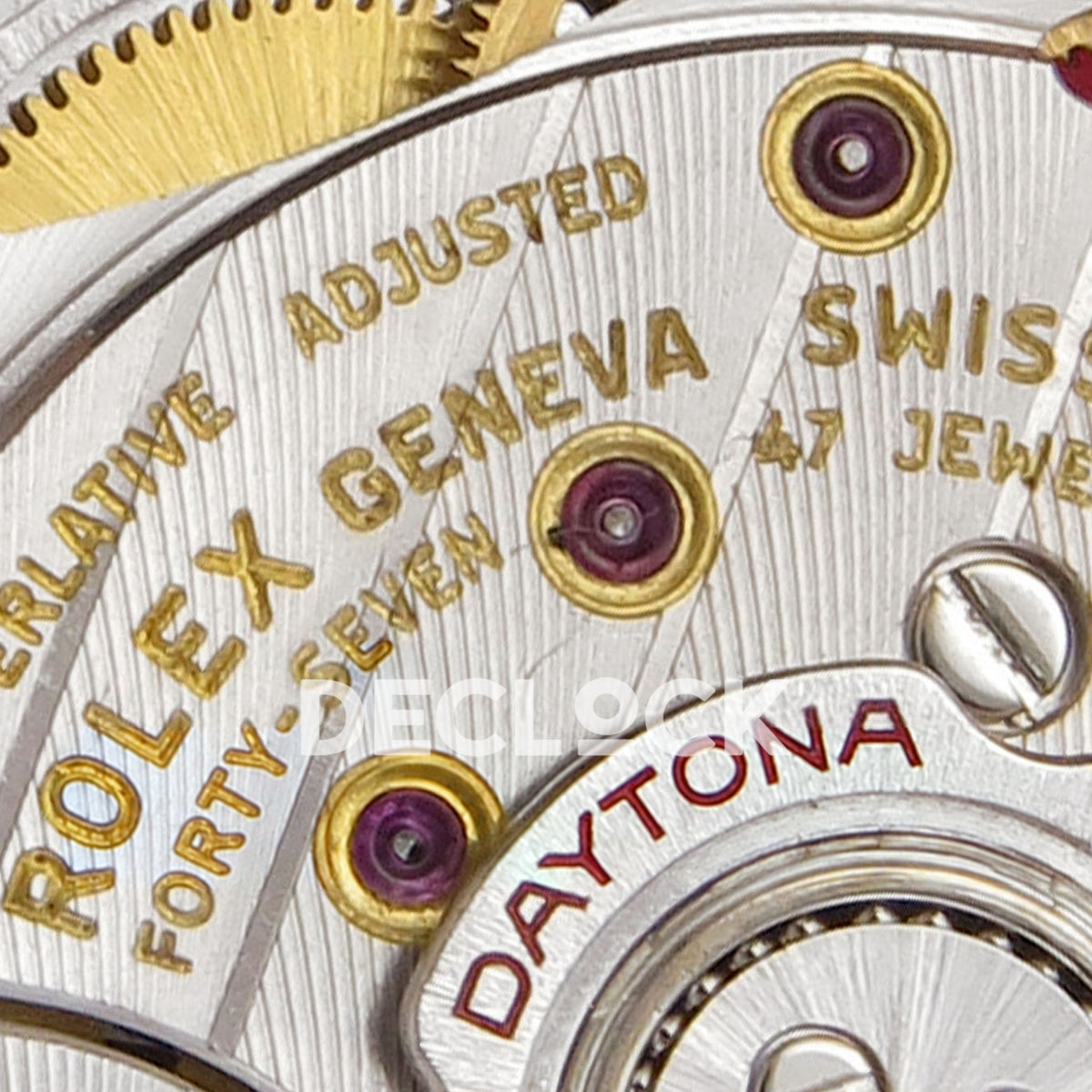 Rolex Daytona 126535TBR QF replica - original Rolex Geneva Swiss and 47 jewels movement engraving