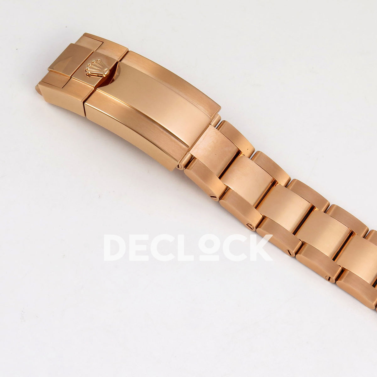 Rolex Daytona 126595TBR QF replica - closed folding clasp and rose-gold-finish bracelet