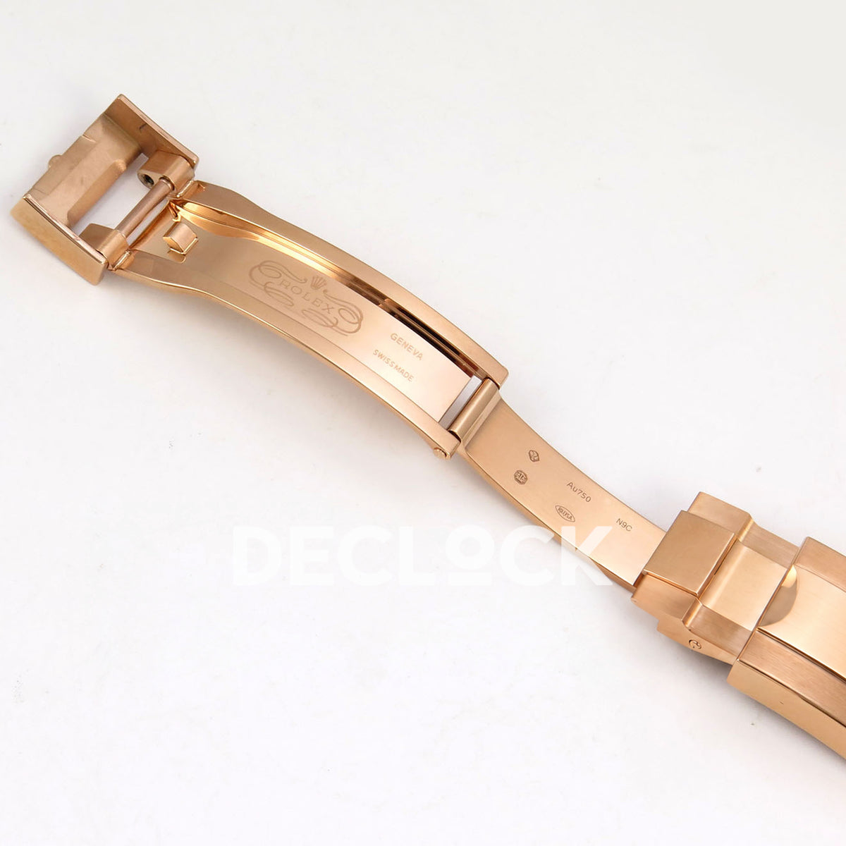 Rolex Daytona 126595TBR QF replica - open folding clasp with original engraving