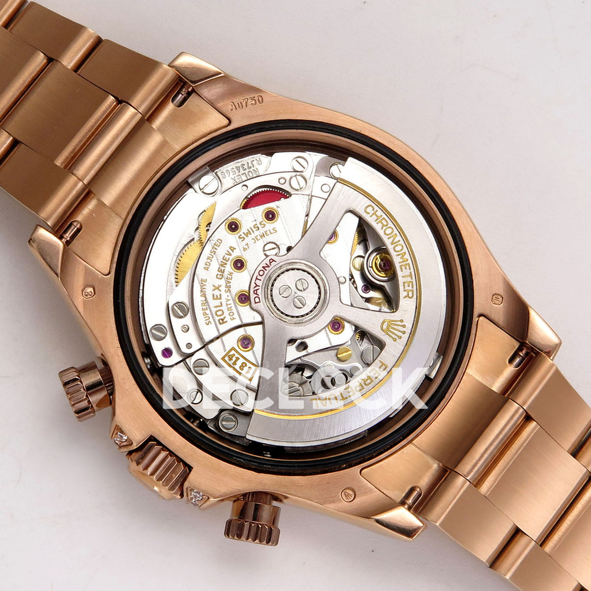 Rolex Daytona 126595TBR QF replica - automatic chronograph movement overview