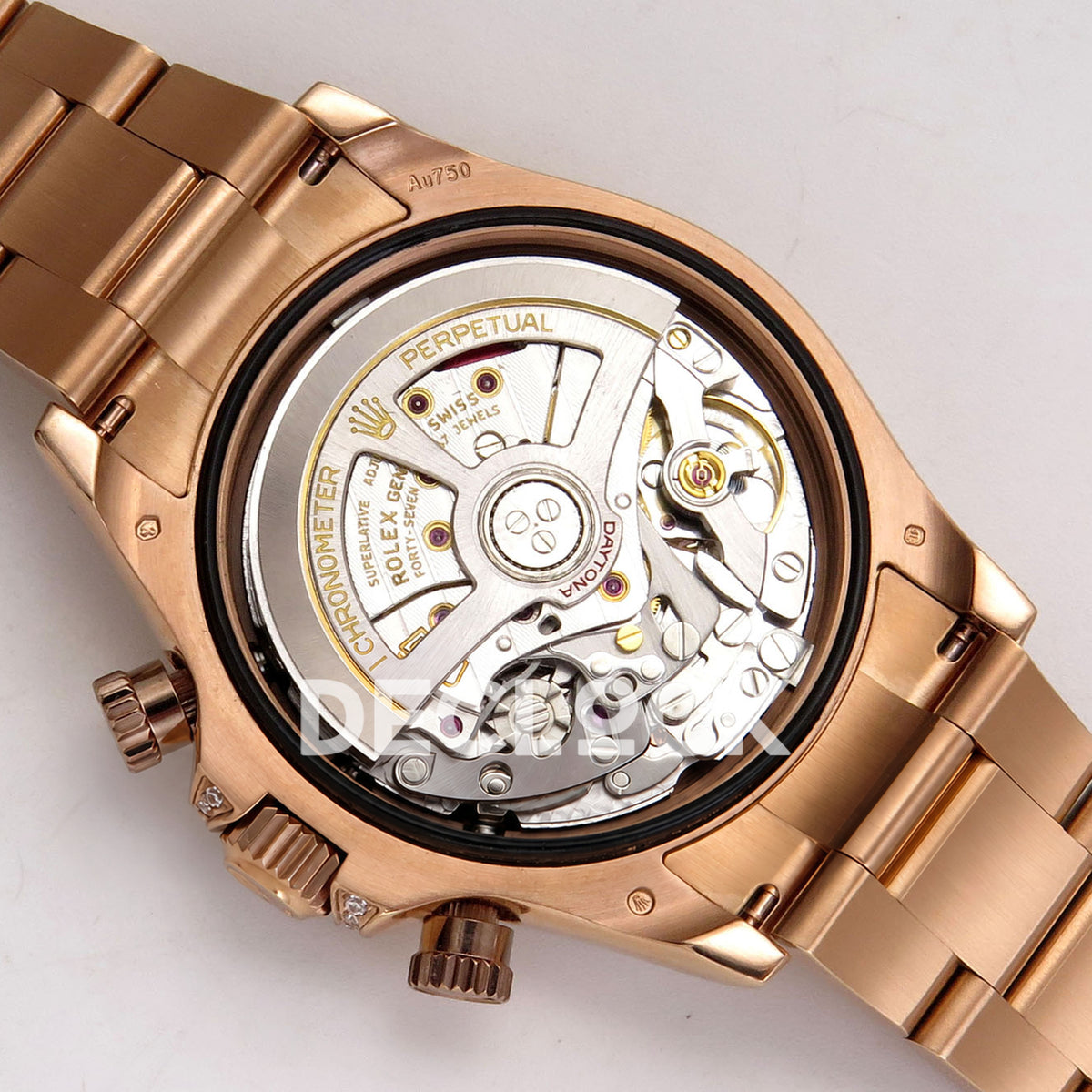 Rolex Daytona 126595TBR QF replica - chronograph movement with rotor in another position