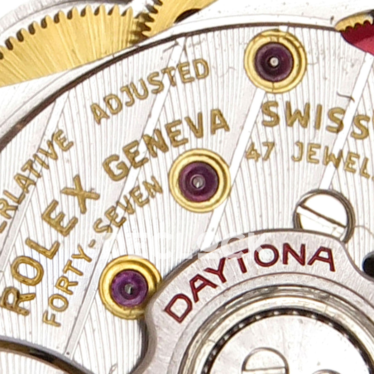 Rolex Daytona 126595TBR QF replica - original Rolex Geneva Swiss and 47 jewels movement engraving