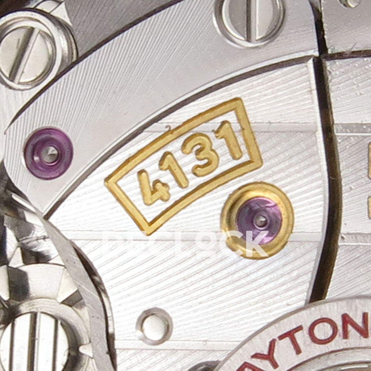 Rolex Daytona 126595TBR QF replica - original 4131 calibre marking and movement bridges