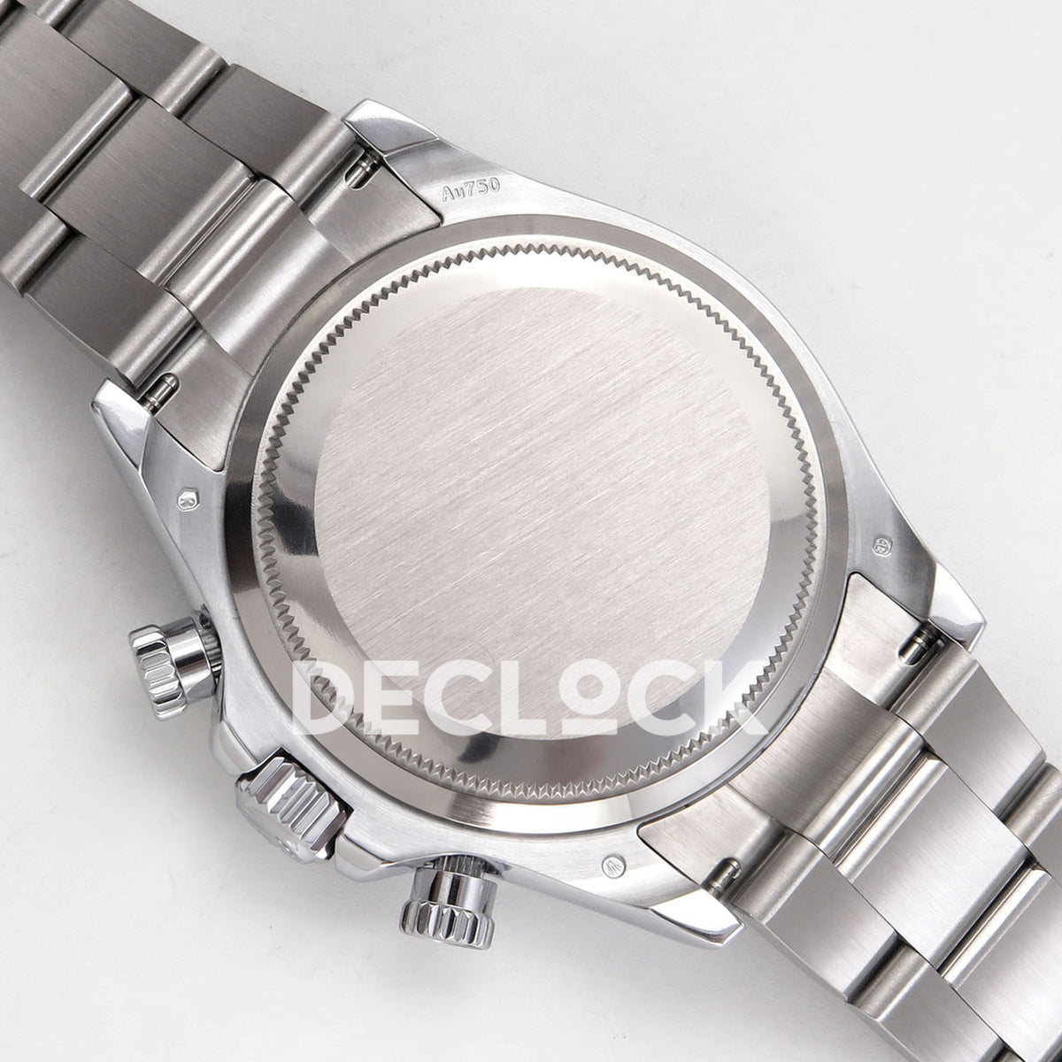 Rolex Daytona 126599TBR QF replica - closed steel caseback with original Au750 marking