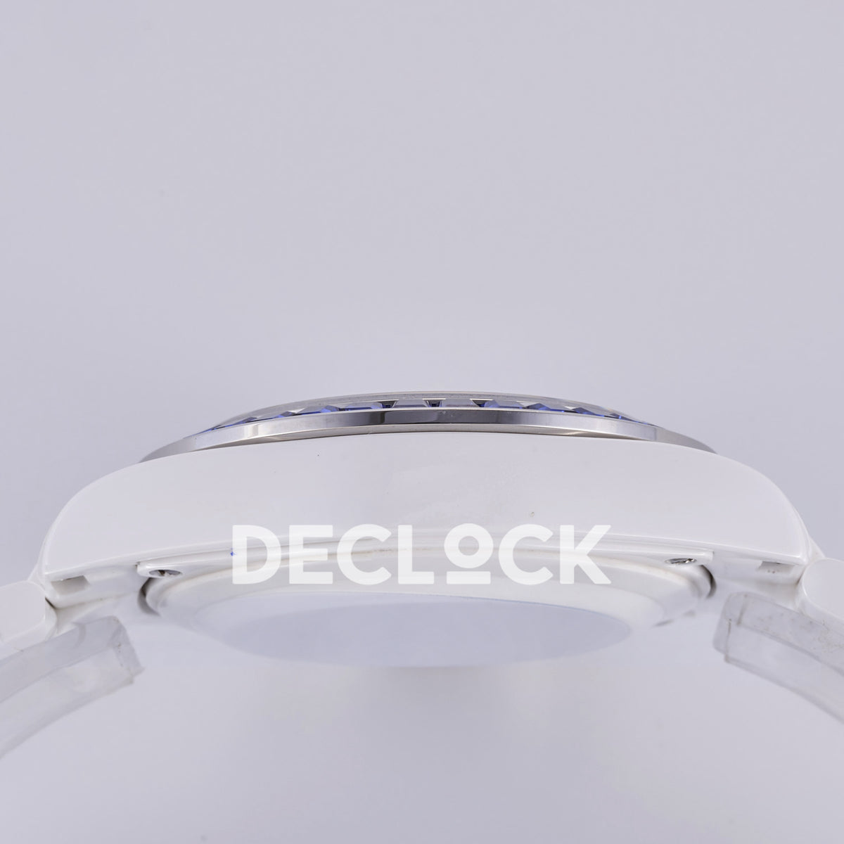 Rolex Daytona ADGF replica - original white ceramic case profile, physical underside markings and blue gem bezel