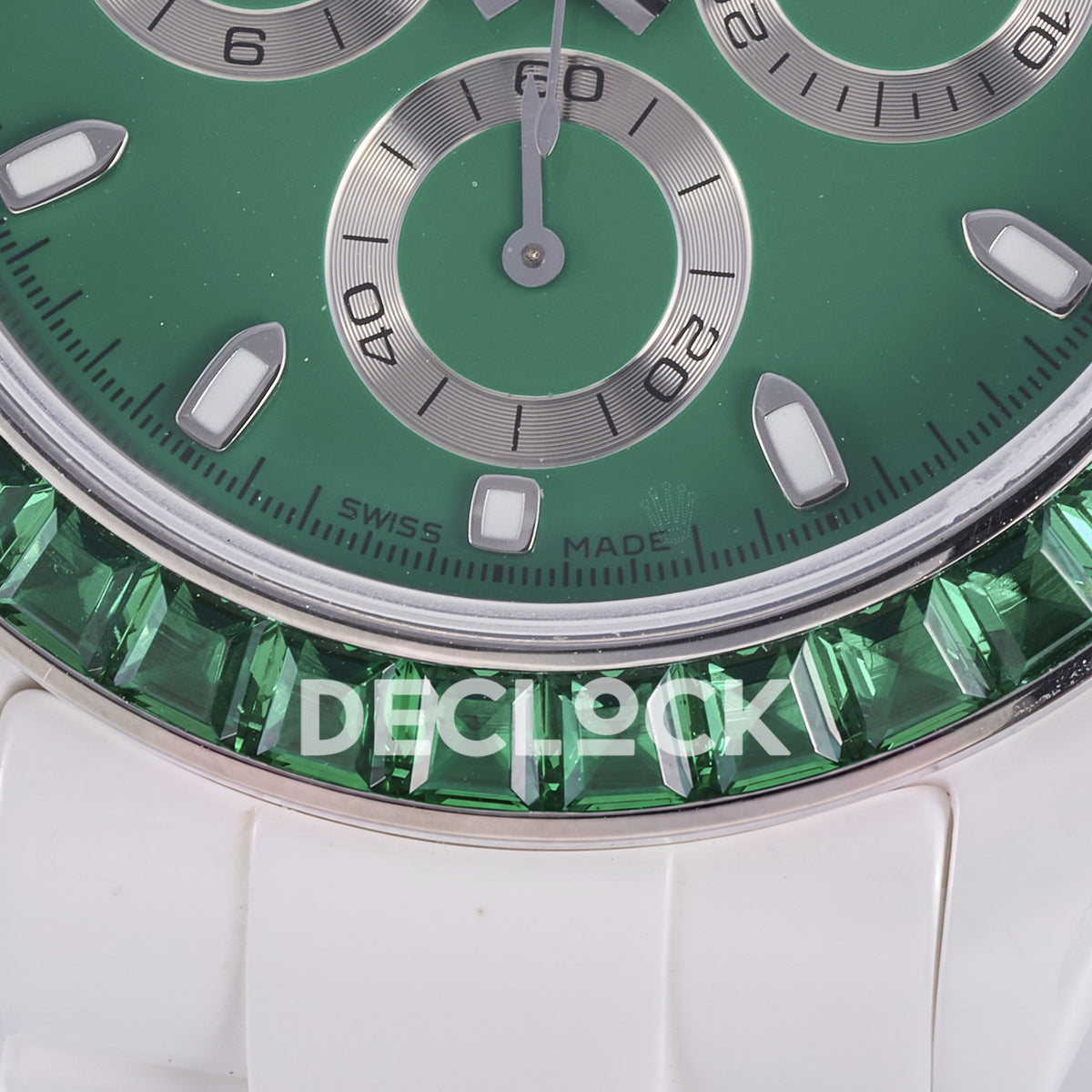 Rolex Daytona AET ADGF replica - original Swiss Made printing, white six-hour marker and silver running-seconds ring