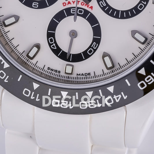 Rolex Daytona ADGF replica - original Swiss Made printing, white six-hour marker, grey running-seconds hand and black tachymeter detail