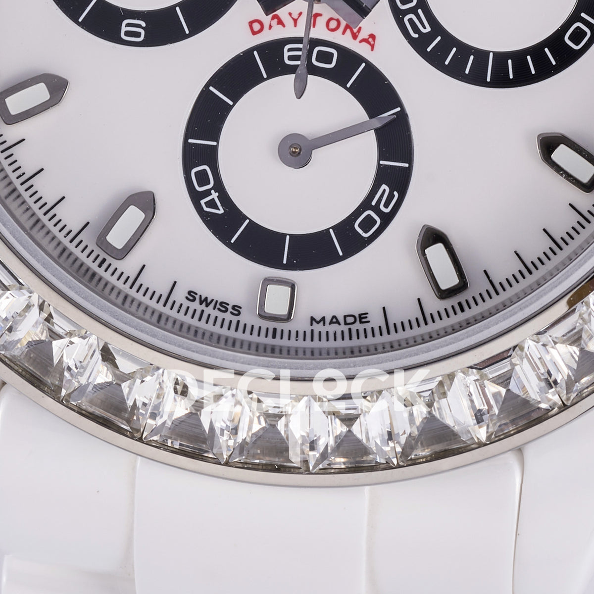 Rolex Daytona ADGF replica - original Swiss Made printing, white six-hour marker and black running-seconds ring