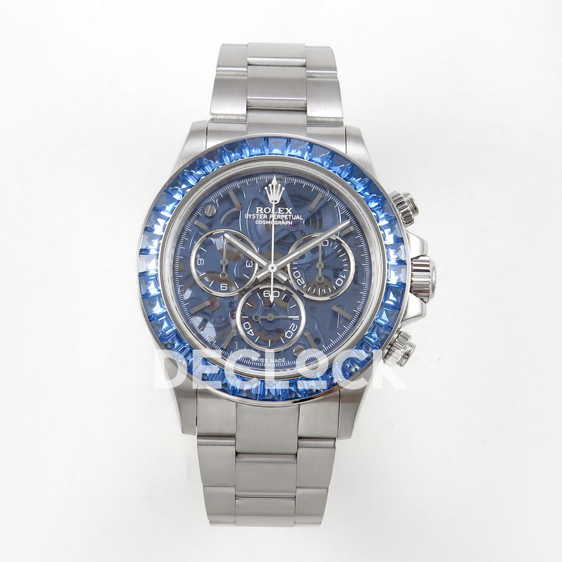 Rolex Daytona Arolla SONIC blue skeleton SA4130 replica - front Custom