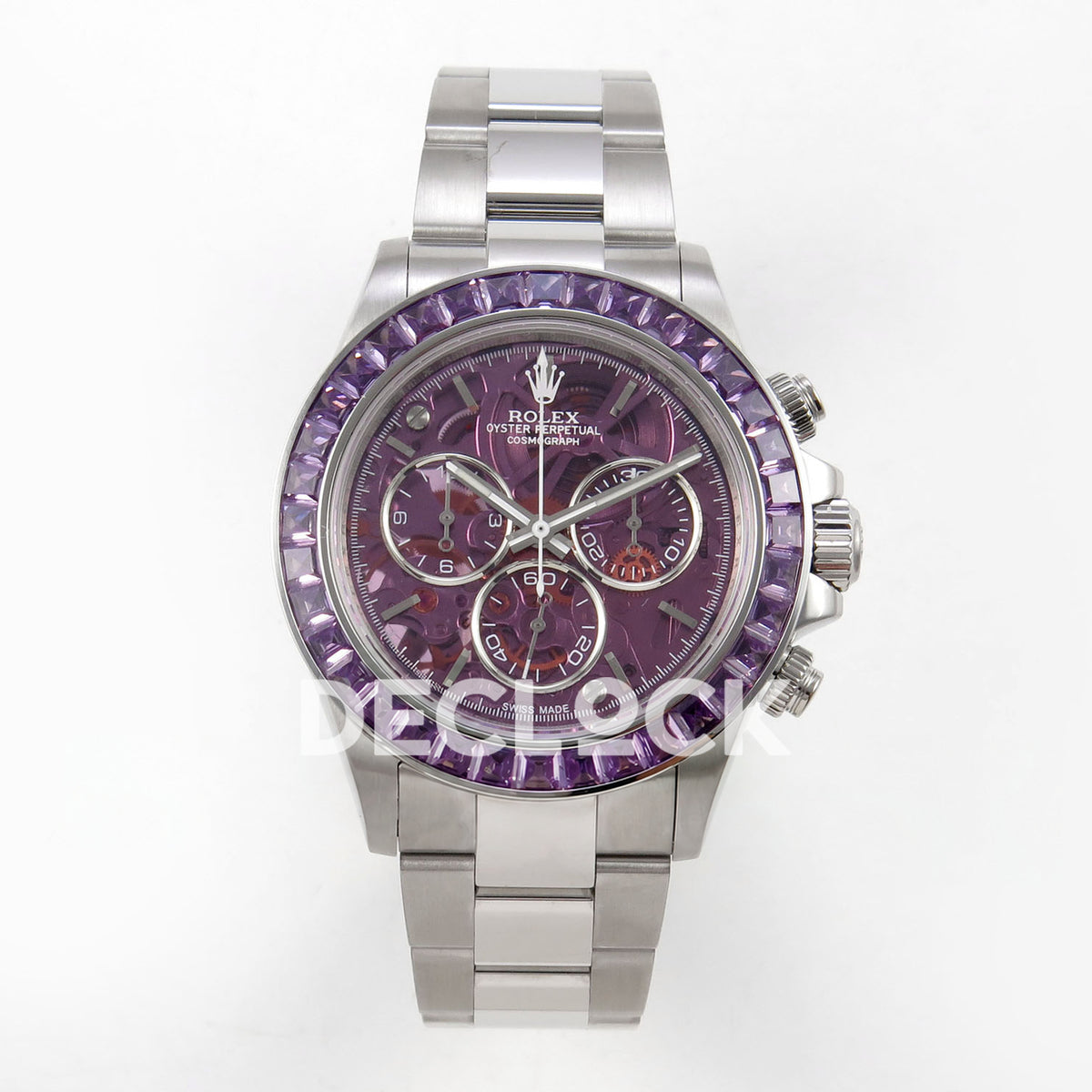 Rolex Daytona Arolla SONIC purple skeleton SA4130 replica - front