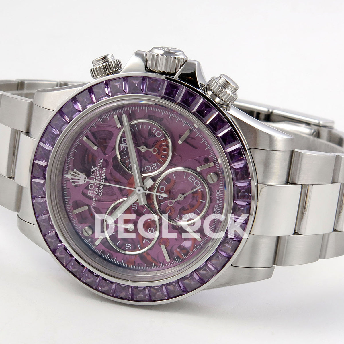 Rolex Daytona Arolla SONIC purple skeleton SA4130 replica - opposite front