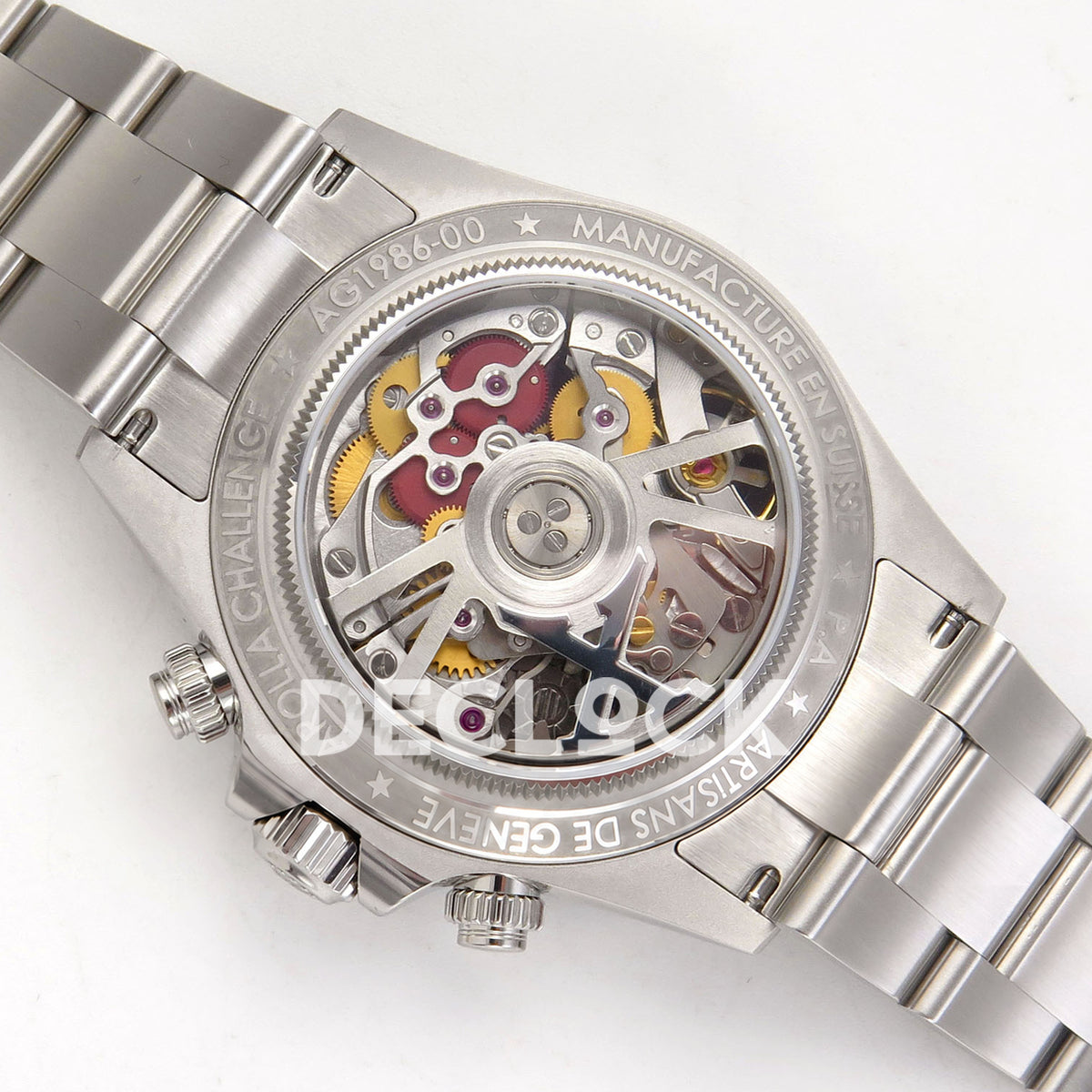 Rolex Daytona Arolla SONIC purple skeleton SA4130 replica - transparent caseback