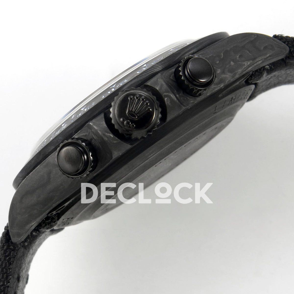 Rolex Daytona Carbon Meteorite SONIC DD4801 replica - crown and pushers
