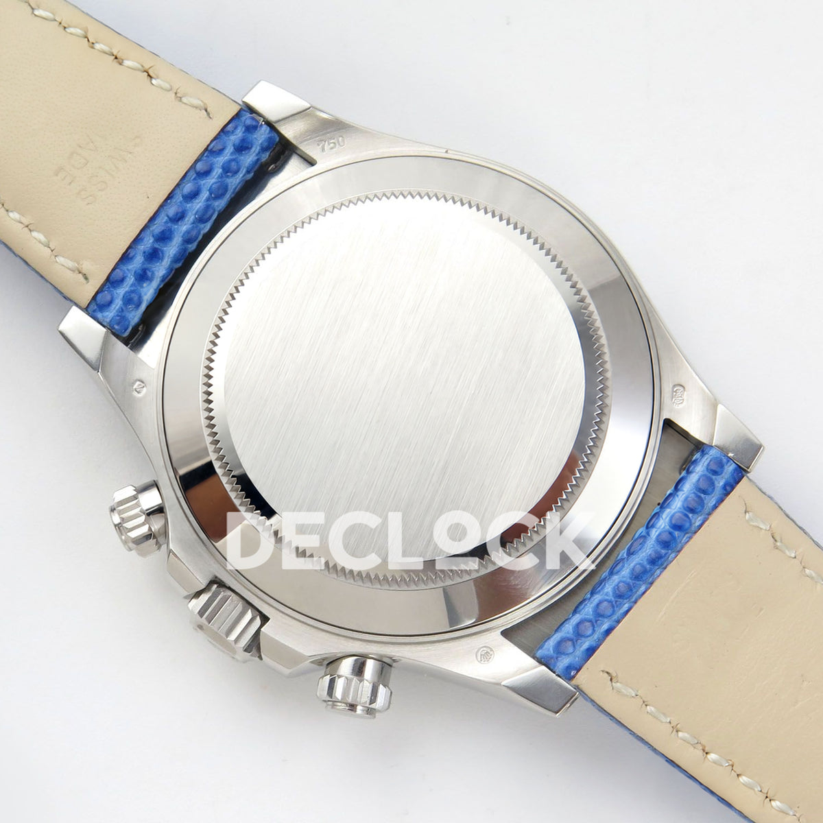 Rolex Daytona Custom 116519 Beach MPF Blue Dial Blue Leather SA4801 replica - caseback mounted