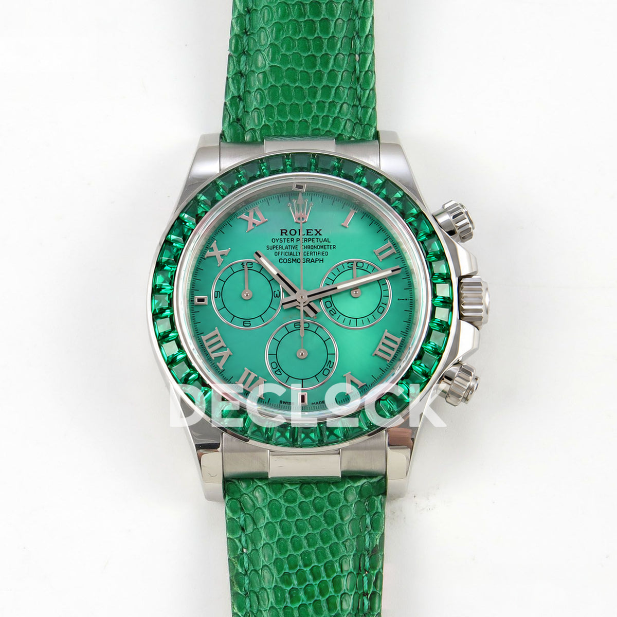 Rolex Daytona Custom 116519 Beach MPF Green Dial Green Leather SA4801 replica - front