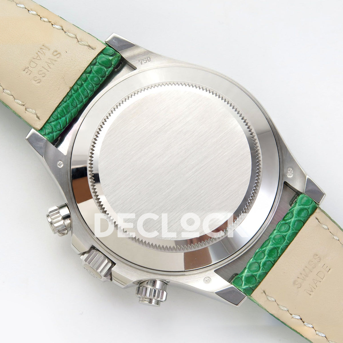 Rolex Daytona Custom 116519 Beach MPF Green Dial Green Leather SA4801 replica - caseback mounted