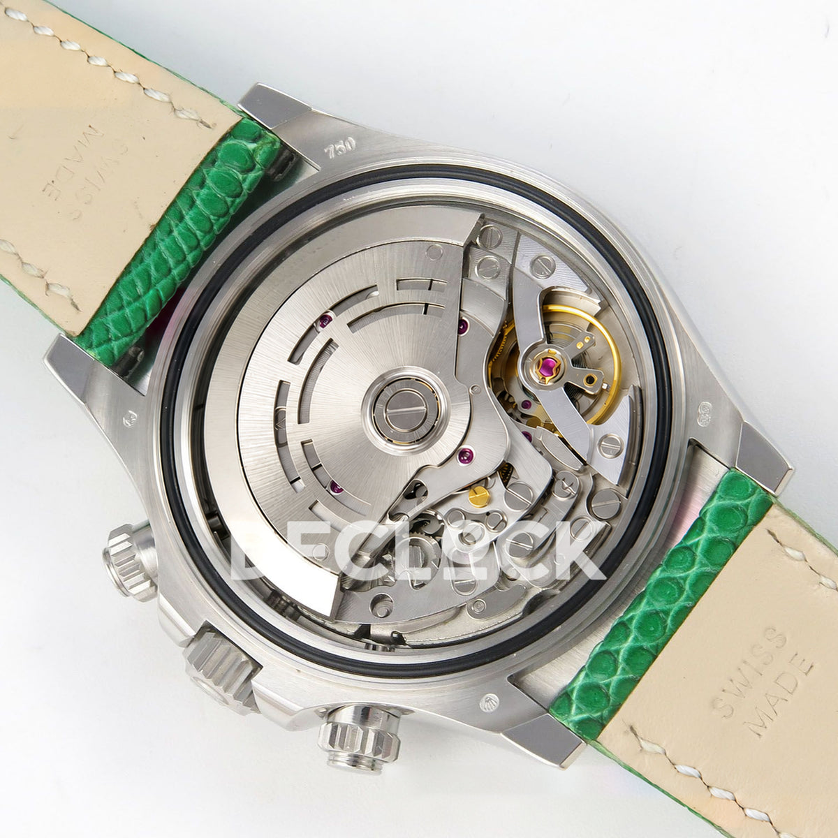 Rolex Daytona Custom 116519 Beach MPF Green Dial Green Leather SA4801 replica - movement open
